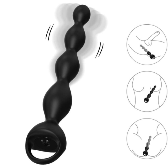 Imagen de Armony For Him - Armony - Vibrador Dedal Plug Anal Negro 