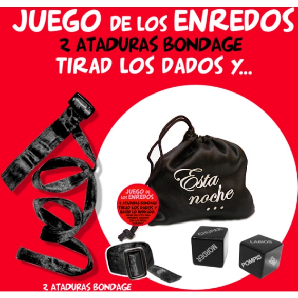 Imagen de Bolsa Juego Enredos Negro Ataduras+2 Dados 