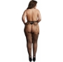 Imagen de le Desir Shredded Suspender Pantyhose - Black - Osx 