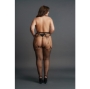 Imagen de le Desir Shredded Suspender Pantyhose - Black - Osx 