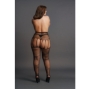 Imagen de le Desir Crotchless Cut-out Pantyhose - Black - Osx 