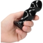 Imagen de Rimly - Plug Vibrador de Cristal Con Mando - 10 Velocidades - Negro 