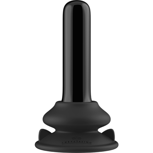 Imagen de Thumby - Vibrador de Cristal - Con Ventosa y Control Remoto - Recargable - 10 Velocidades - Negro 