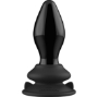 Imagen de Vibrador de Cristal Negro Con Ventosa y Control Remoto - Recargable - 10 Velocidades - Shots 