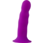 Imagen de Solid Love Premium Ribbed Dildo 18cm - Morado 