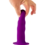 Imagen de Solid Love Premium Ribbed Dildo 18cm - Morado 