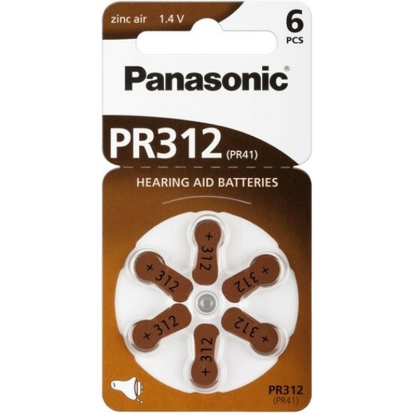 Imagen de Panasonic Pilas Para Audífonos Pr312 b6 