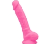 Imagen de Silexd - Modelo 1 Pene Realistico Silicona Premium Silexpan Rosa Fluorescente 17.5 cm 