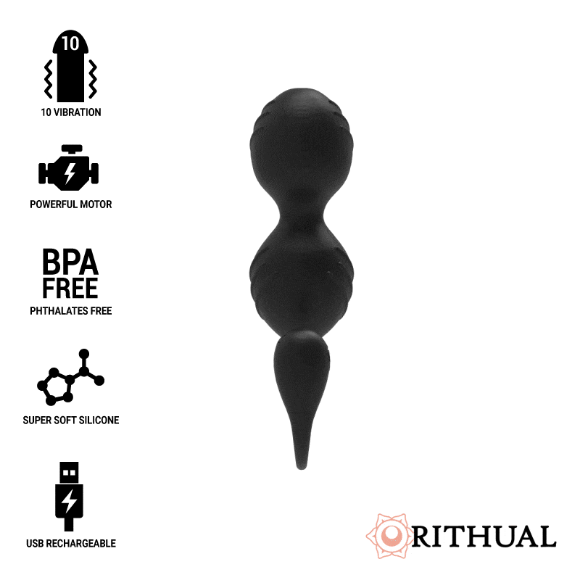 Imagen de Rithual - Ritual Nisha Bolas Kegel Recargables Vibradoras Negro 