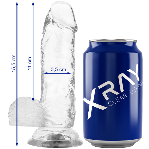 Imagen de x Ray - x Ray - Clear Dildo Realista Transparente 15.5 cm -o- 3.5 cm 