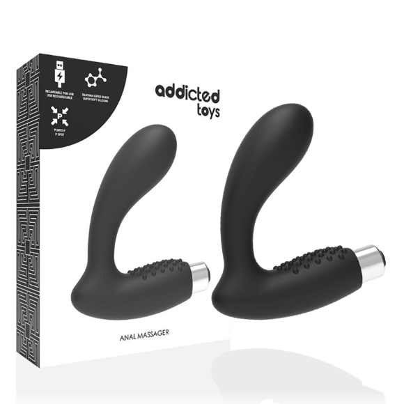 Imagen de Addicted Toys - Vibrador Prostático Recargable Model 5 - Negro 