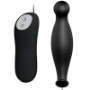 Imagen de Pretty Love Bottom - Plug Anal de Silicona Con Vibración 12 Modos Negro 