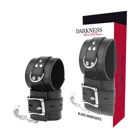 Imagen de Darkness Bondage - Darkness - Esposas Leather Negro 