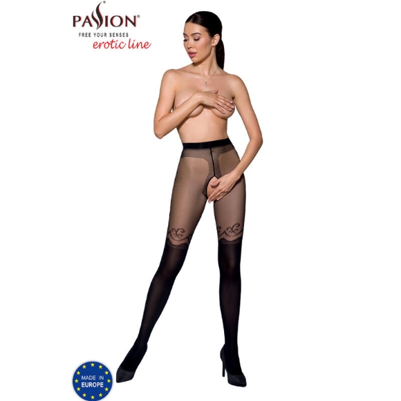 Imagen de Passion Woman Garter & Stock - Passion - Tiopen 012 Medias Negro 1/2 20/40 Den 