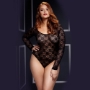 Imagen de Baci Lingerie - Body Con Manga Larga 3102 Baci Negro Talla Grande 