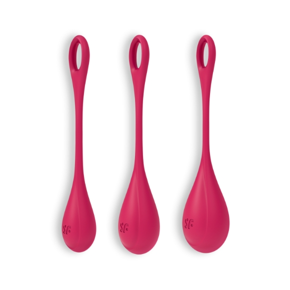 Imagen de Satisfyer - Conjunto de 3 Bolas Kegel Yoni Power 1 Satisfyer Rojas 