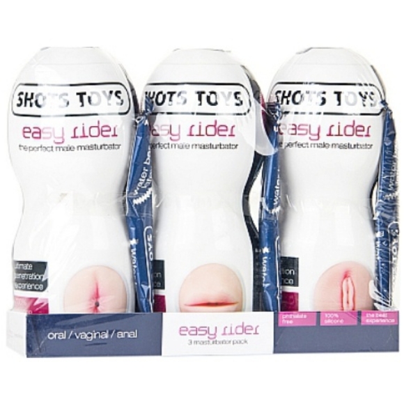 Imagen de Masturbador Masculino Pack de 3 Boca, Culo y Vagina 