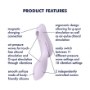 Imagen de Satisfyer Curvy Trinity 2 Succionador Con Vibrador Insertable - Violeta 