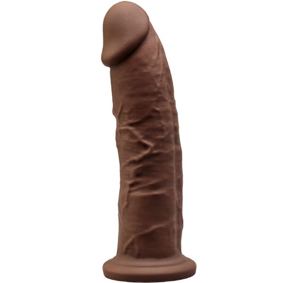 Imagen de Silexd - Modelo 2 Pene Realistico Silicona Premium Silexpan Marron 19 cm 