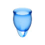 Imagen de Satisfyer - Kit de Copa Menstrual Feel Confident Azul Intenso 15 + 20 ml 