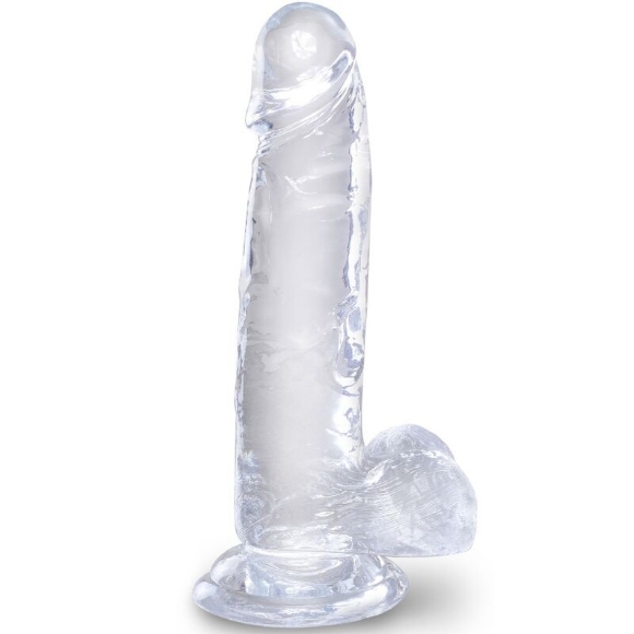 Imagen de King Cock - Clear Pene Realistico Con Testiculos 15.2 cm Transparente 
