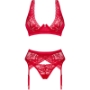 Imagen de Obsessive Sets - Obsessive - Lacelove Set Tres Piezas Rojo Xs/s 