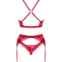 Imagen de Obsessive Sets - Obsessive - Lacelove Set Tres Piezas Rojo Xs/s 