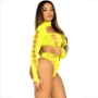 Imagen de Body Sin Costruras Con Tanga Amarillo - Leg Avenue 