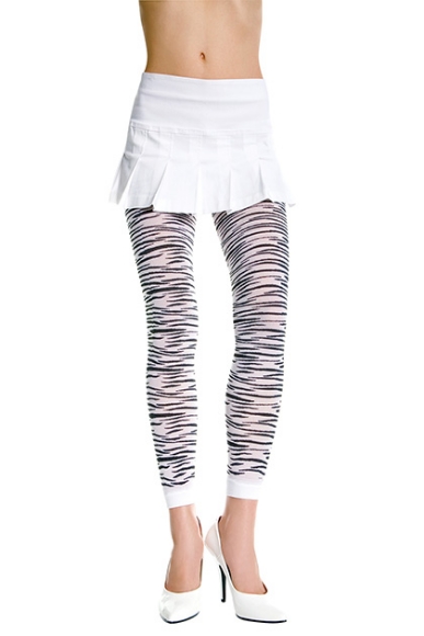 Imagen de Music Legs - Medias Dibujo Zebra Blanco/negro 