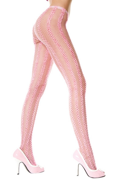 Imagen de Music Legs - Pantys Red Rosa Con Dibujo 