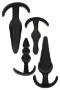 Imagen de Zahara - Kit de Plugs Anales Zahara 4 Piezas Negro 