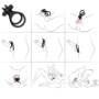 Imagen de Armony For Him - Armony - Traveler Anillo Doble Vibrador Pareja Rabbit Negro 