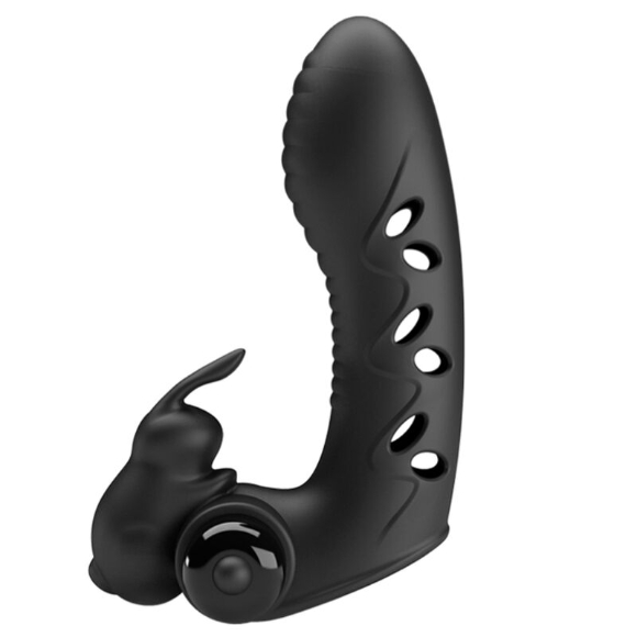 Imagen de Pretty Love Male - Pretty Love - Vance Funda Dedo Vibrador Conejo Negro 