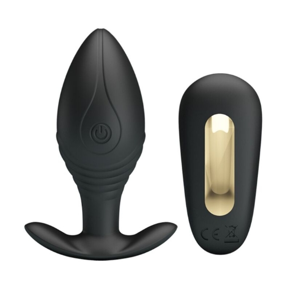 Imagen de Pretty Love Bottom - Pretty Love - Regina Plug Anal Vibrador Recargable Negro 