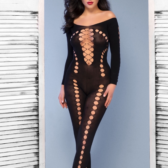 Imagen de Chilirose - Bodystocking Cr-4646 Negro Chilirose 