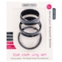 Imagen de Conjunto de Anillos Para el Pene Flat Cock Rings Set Negros 