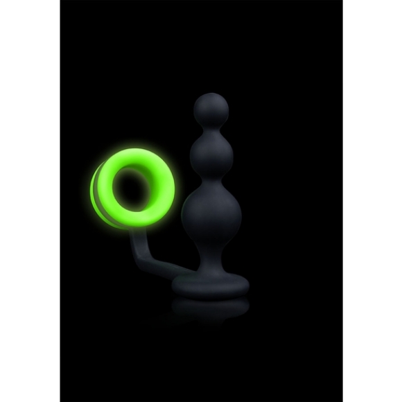 Imagen de Anillo Para el Pene Con Plug Anal - Glow in The Dark 