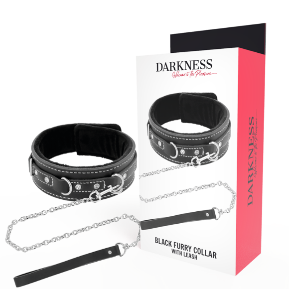 Imagen de Darkness Bondage - Darkness - Collar Leather Con Correa Alta Calidad 
