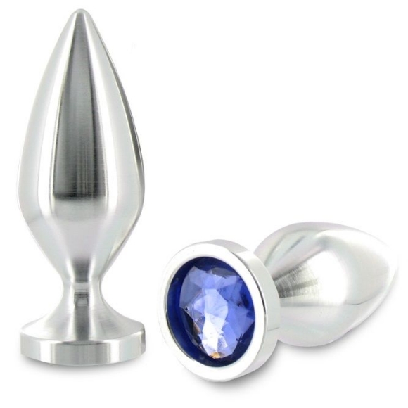 Imagen de Metal Hard - Anal Plug Aluminum Color Cristal Pequeño 5.71 cm 