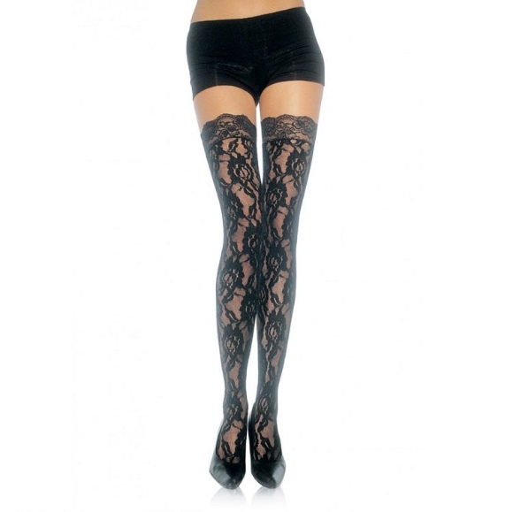 Imagen de Leg Avenue Hosiery - Medias de Encaje Floral 