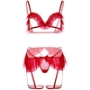 Imagen de Leg Avenue Sets - Leg Avenue - Set Tres Piezas Sujetador, Liguero y Tanga 