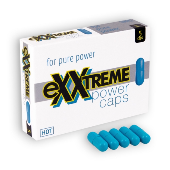 Imagen de Hot™ - Cápsulas Estimulantes Exxtreme Power Caps Para Hombres 5 Cápsulas 