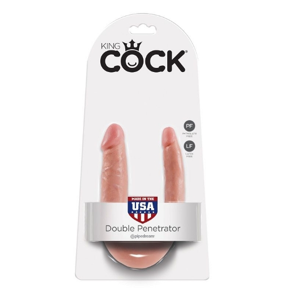 Imagen de King Cock - Dildo Doble Penetración 12.7 cm Natural 