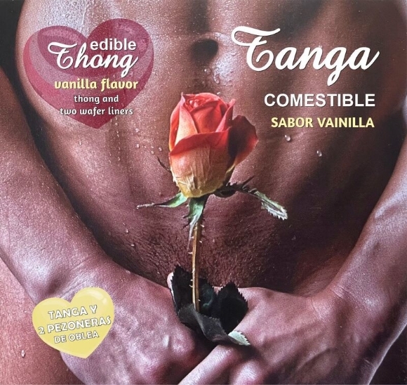 Imagen de Hotflowers - Tanga + 2 Pezones Oblea Vainilla Hombre 