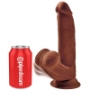 Imagen de King Cock - Plus 3d Dildo Swinging Balls 24.5 cm Marron 