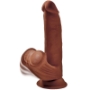 Imagen de King Cock - Plus 3d Dildo Swinging Balls 24.5 cm Marron 