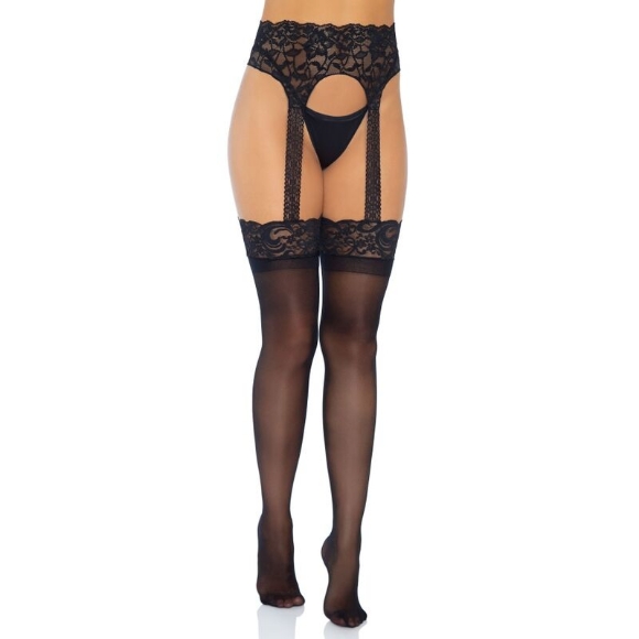 Imagen de Leg Avenue Hosiery - Leg Avenue - Medias Con Liguero Opacas Talla Unica 