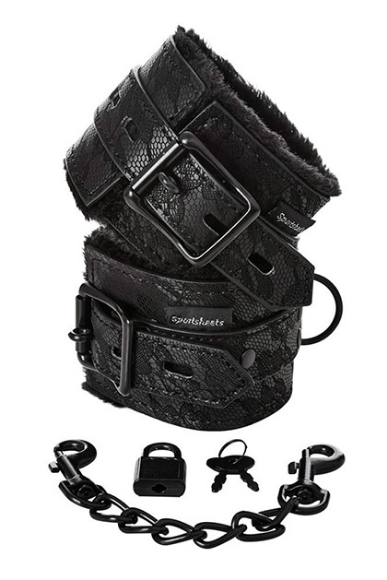 Imagen de Sportsheets - Lace Fur Lined Handcuffs 