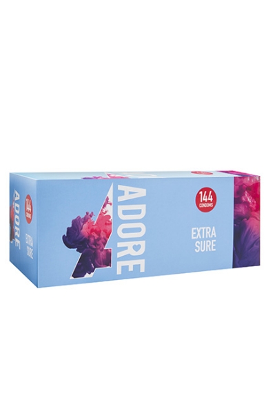 Imagen de Condón Pasante Adore Extra Sure Bulk 144 Uds 