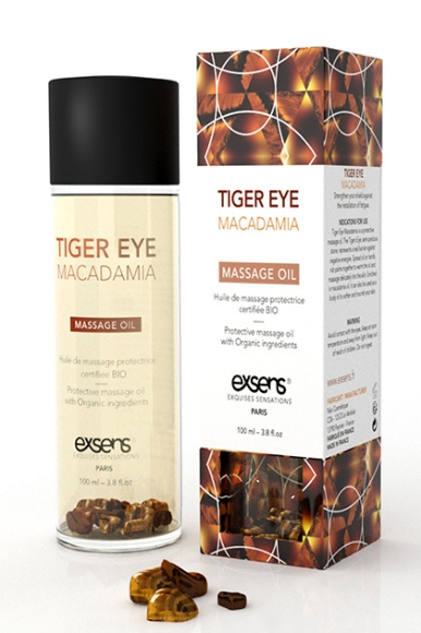 Imagen de Aceite de Masaje de Macadamia Con Ojo de Tigre Protector de Exsens 